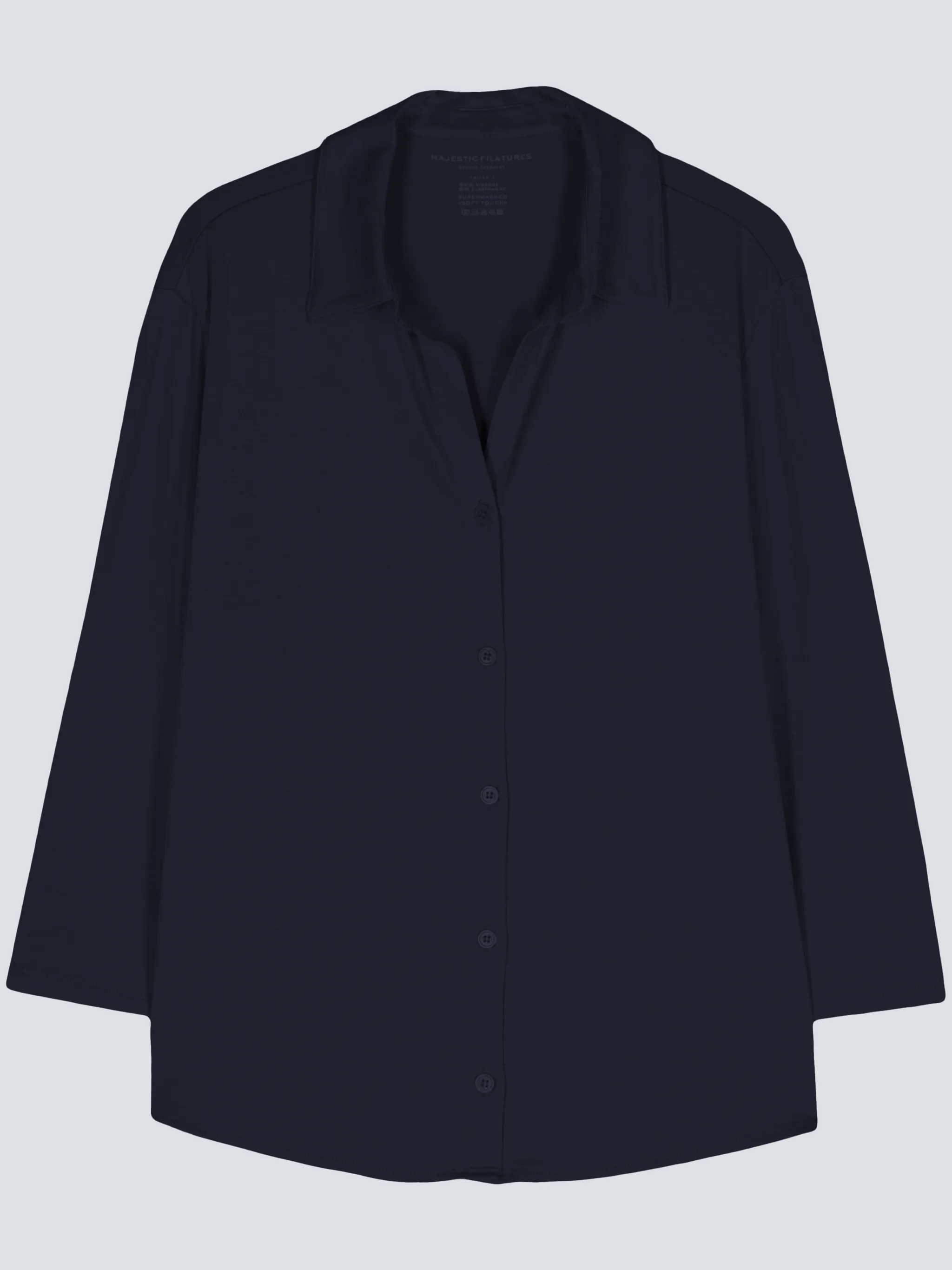 3/4 Sleeves Jersey Cardigan - Marine