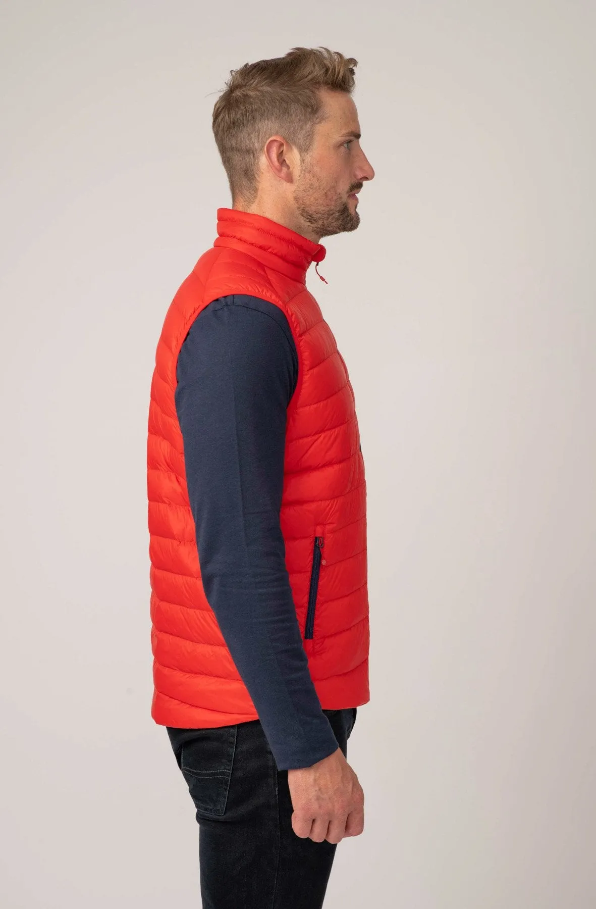 Alpine - Packable Men's Down Gilet - Red