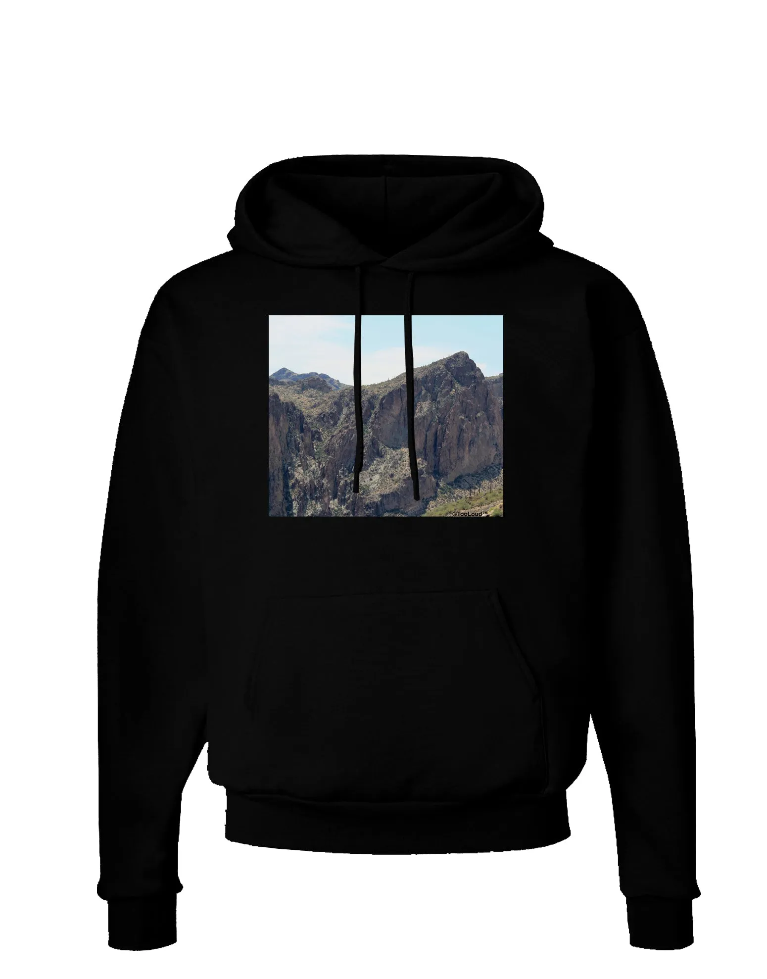 Arizona Saguaro Lake Mountains Dark Hoodie Sweatshirt