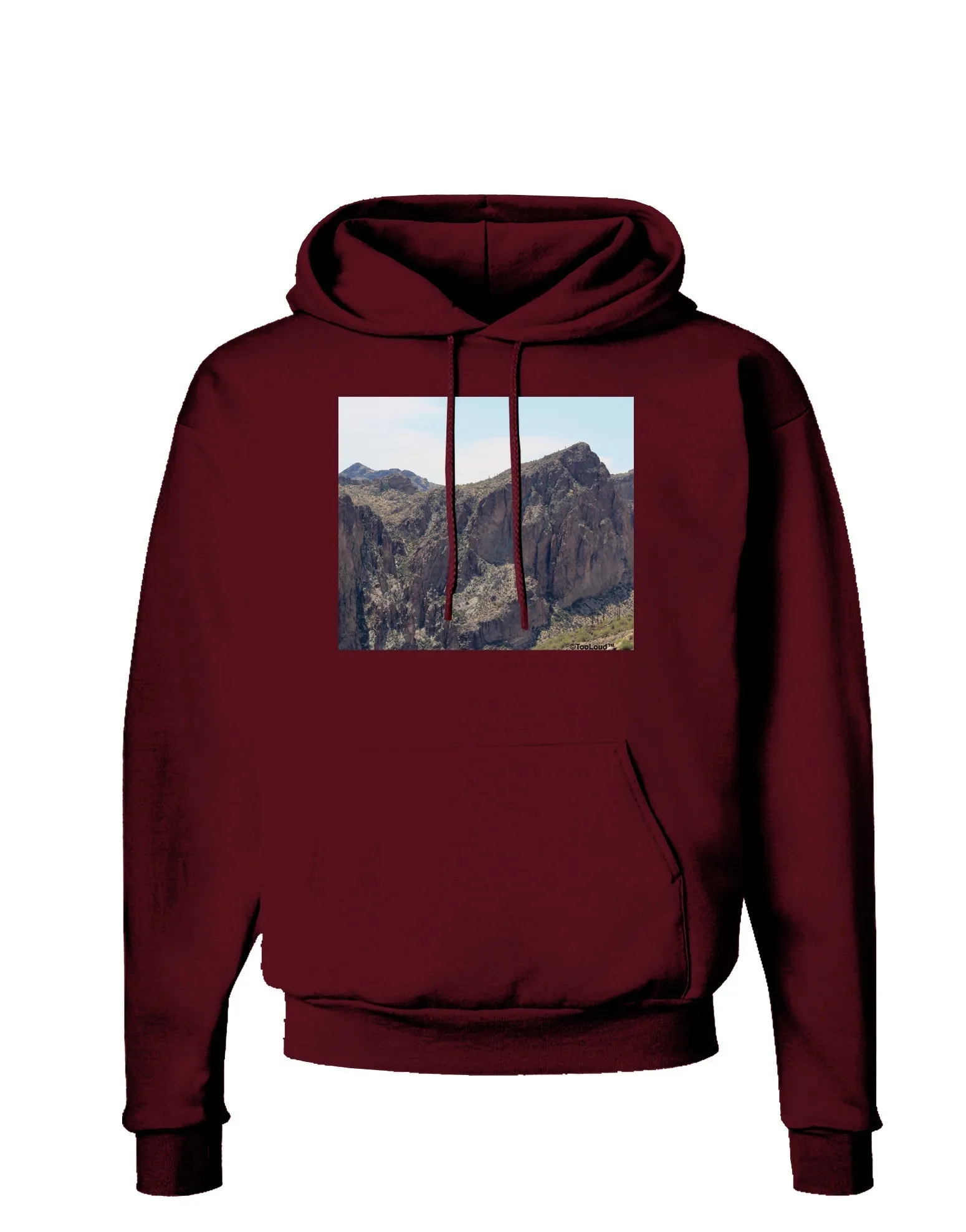 Arizona Saguaro Lake Mountains Dark Hoodie Sweatshirt