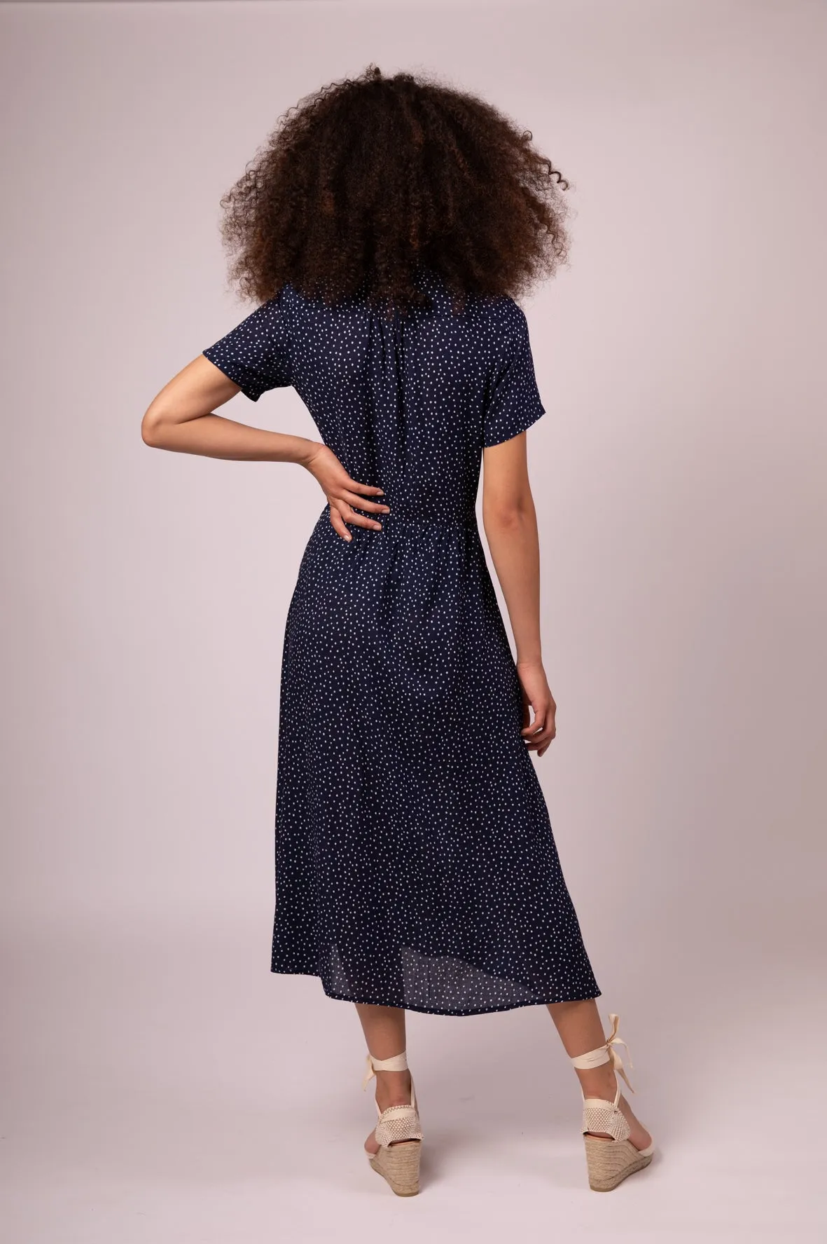 FOX DRESS BLUE POLKA DOT