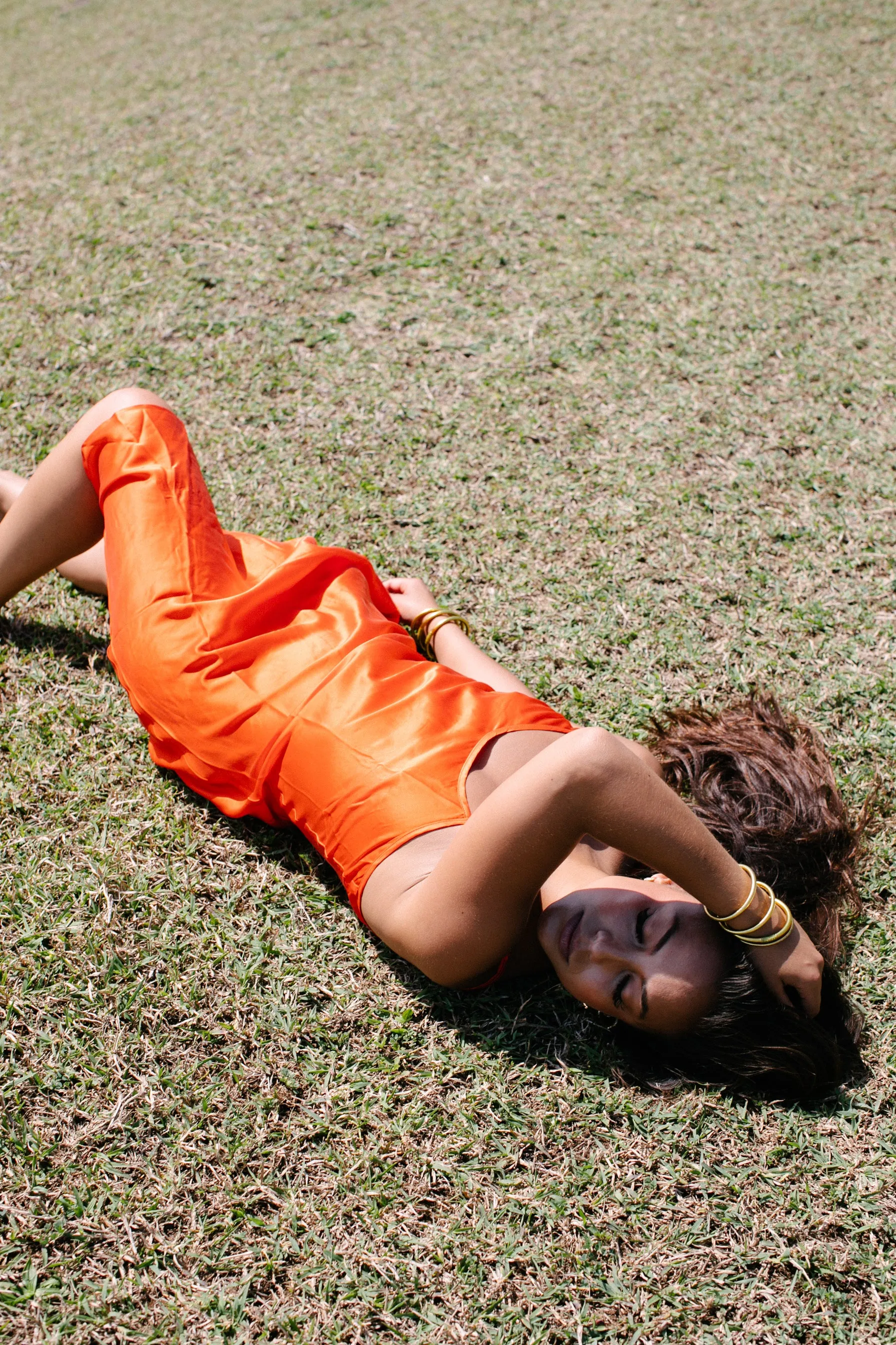 The Prairie Sundrop Slip Dress in Orange Poppy