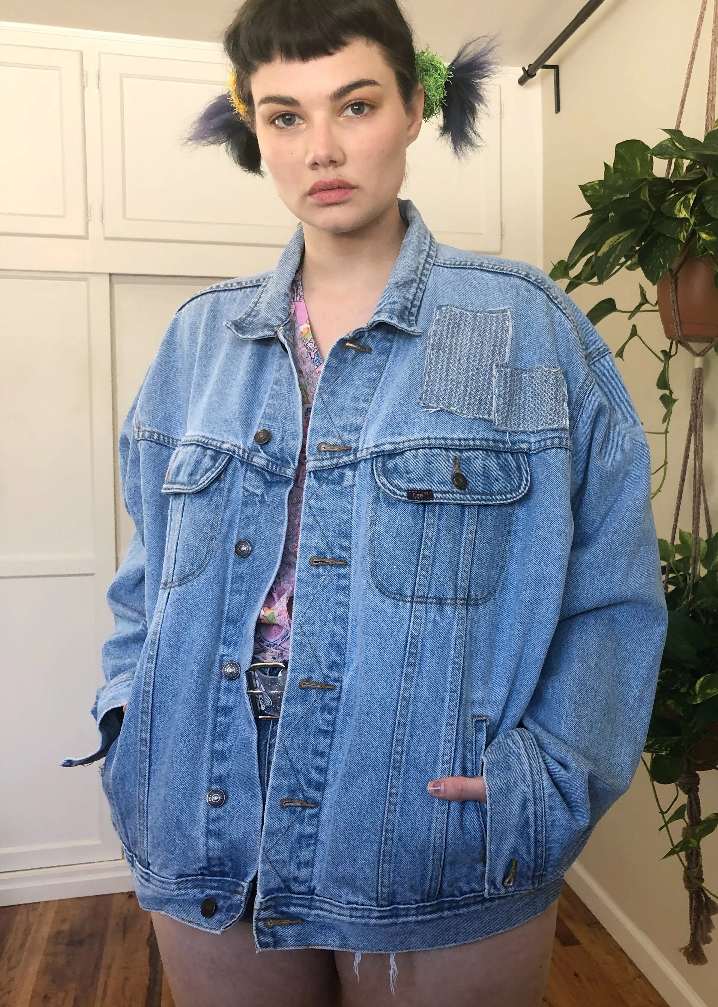 Vintage Light Wash Denim Jacket - XL/2X/3X